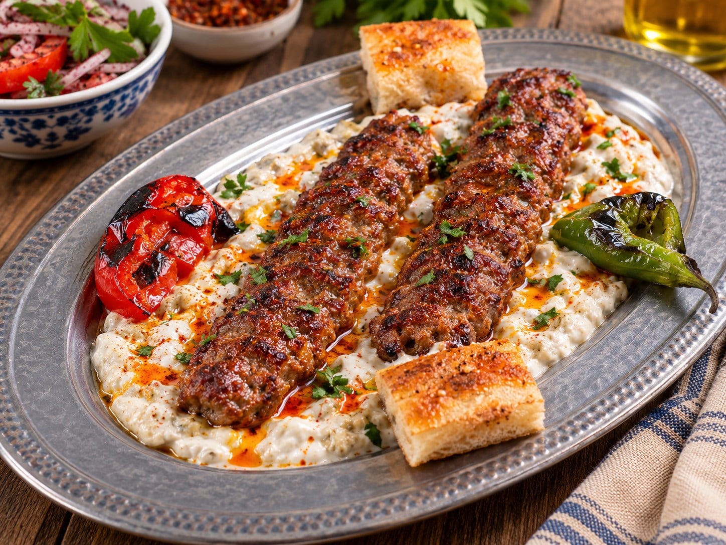 Zubereitetes Gericht der anatolisch-mediterranen Küche im Tekne